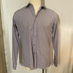 HUGO BY HUGO BOSS Men’s Gingham Button Down Shirt Sz XXL Slim Fit